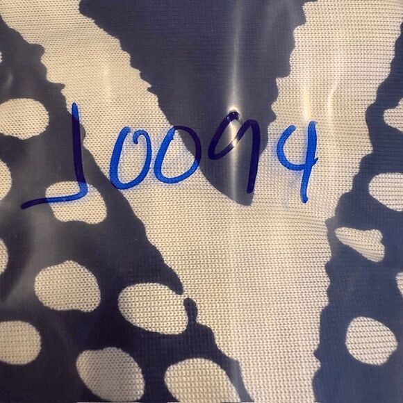 Diane Von Furstenberg Evrin Silk Jersey Pullover Dress Blue White Print Size 6 - Picture 10 of 10